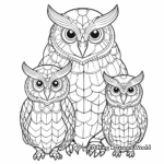Northern Spotted Owl Family Coloring Pages for Therapeutic Purposes 4