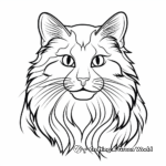 Norwegian Forest Cat Head Coloring Pages 4