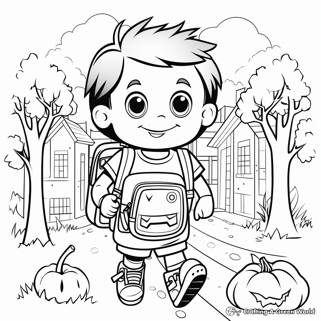 Nostalgic Back to School Coloring Pages 2