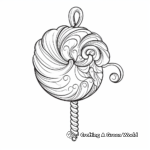 Nostalgic Candy Cane Ornament Coloring Pages 1