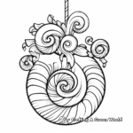 Nostalgic Candy Cane Ornament Coloring Pages 2