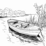 Nostalgic Vintage Rowboat Coloring Pages 1