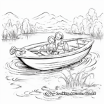 Nostalgic Vintage Rowboat Coloring Pages 4