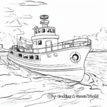 Ocean-Scene Tugboat Coloring Pages 3