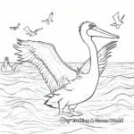 Ocean Scene with Pelicans Coloring Page 4