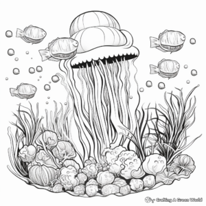 Ocean World Vector Coloring Pages 1