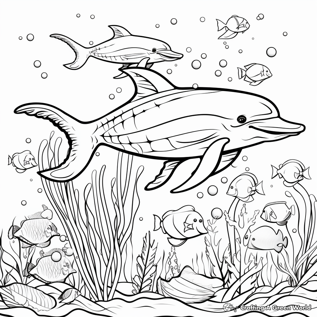 Ocean World Vector Coloring Pages 3
