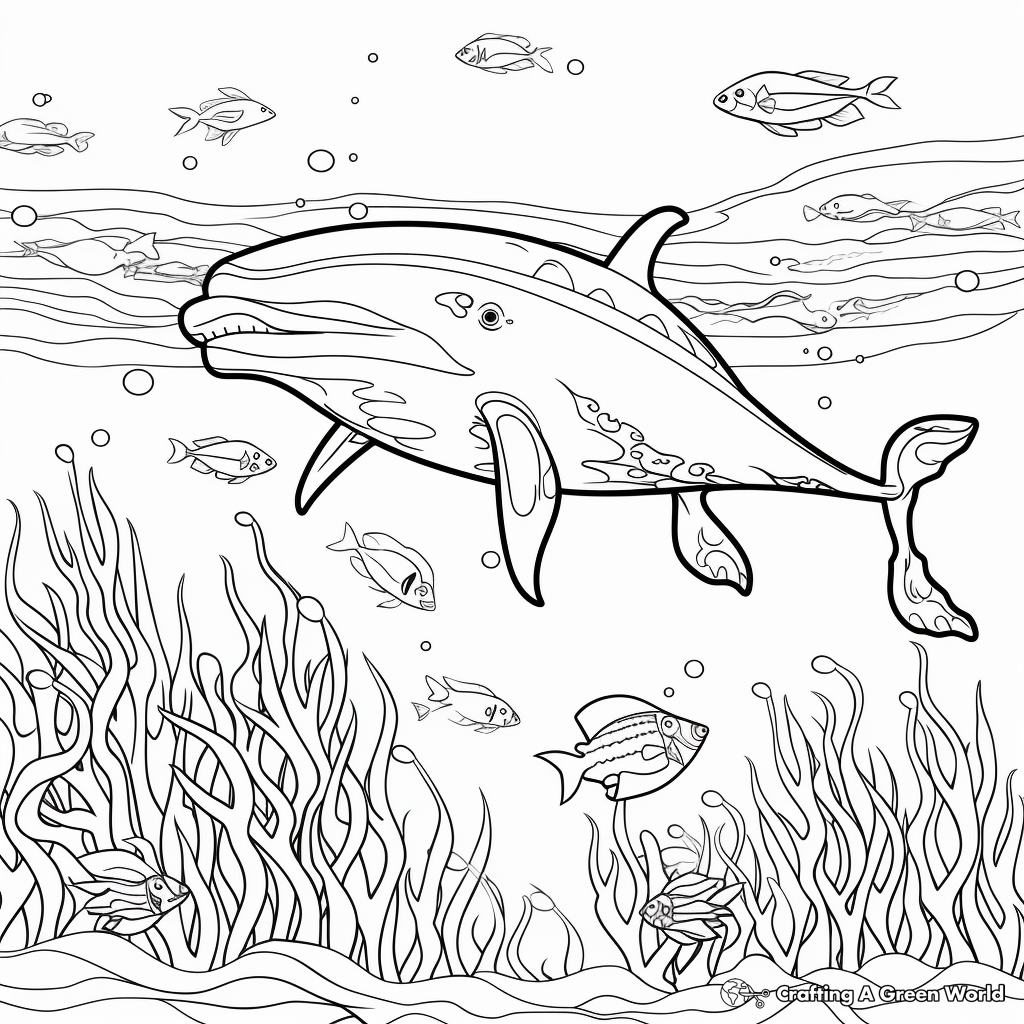Ocean World Vector Coloring Pages 4