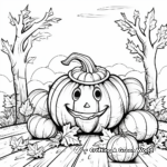 October Fall Leaves Coloring Pages 4