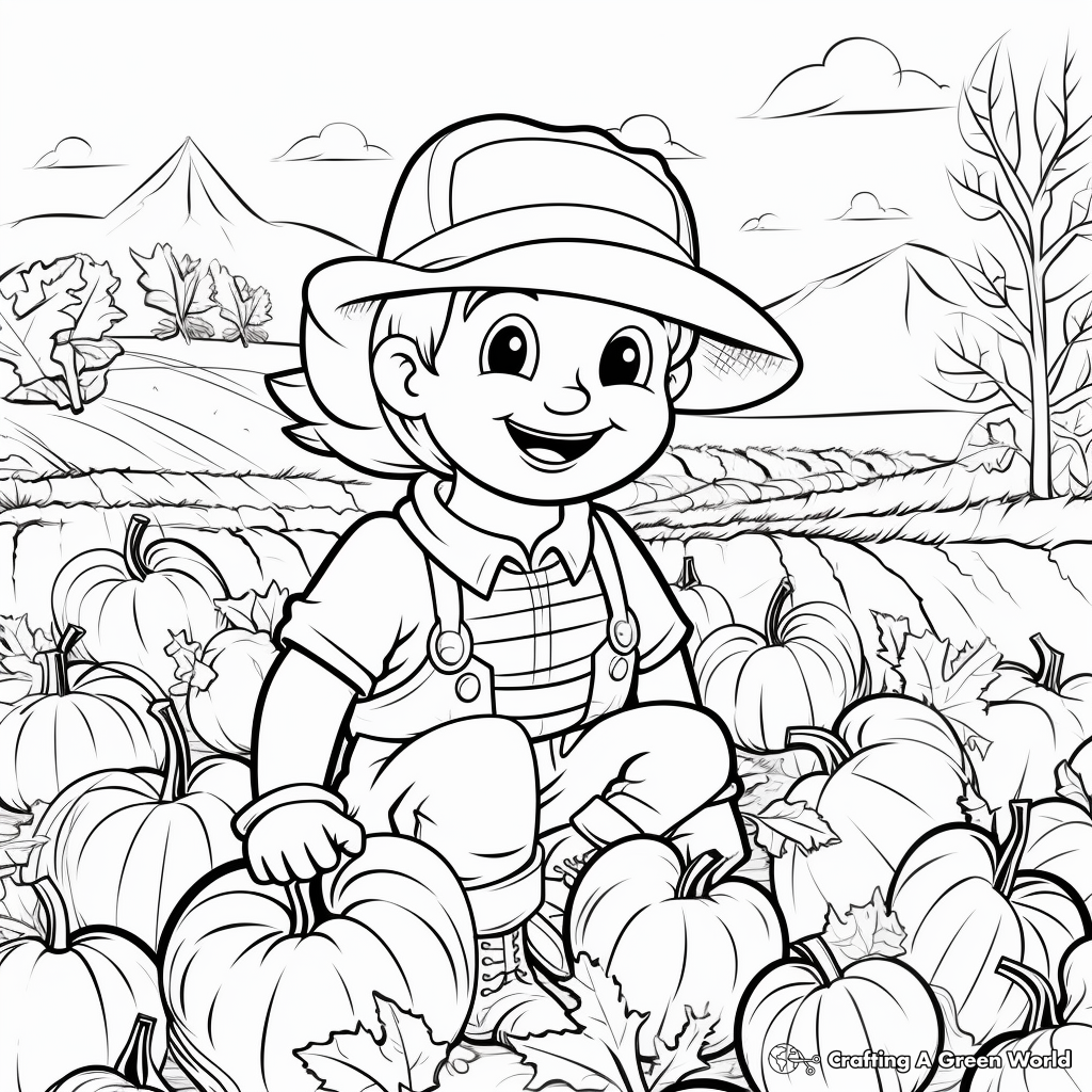 October Harvest Coloring Pages 1