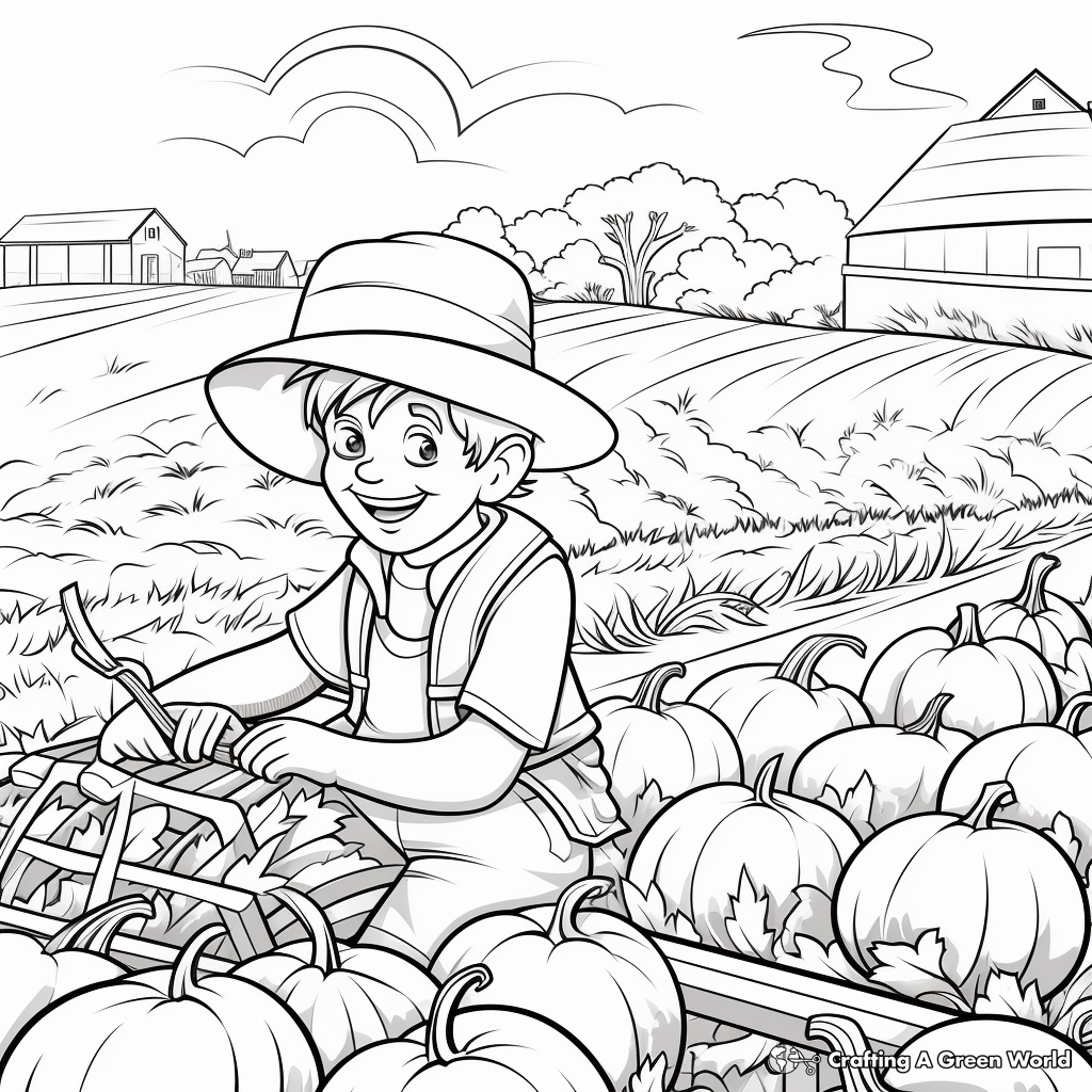 October Harvest Coloring Pages 2