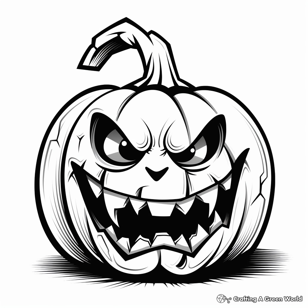 October Jack-O'-Lantern Coloring Pages 2