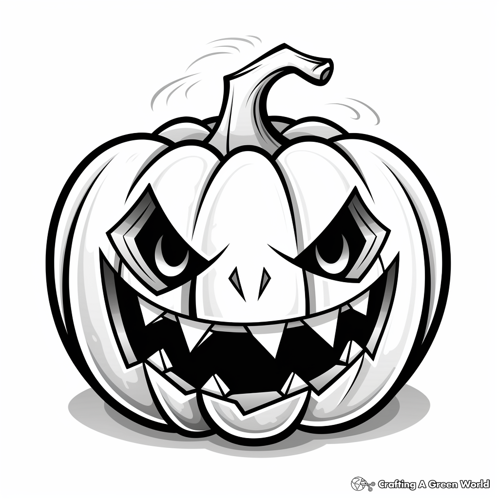 October Jack-O'-Lantern Coloring Pages 4