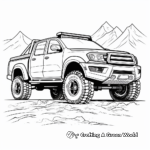 Off-road Racing Car Family Coloring Pages: SUV, Pick-Up, and Jeep 2