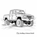Off-road Racing Car Family Coloring Pages: SUV, Pick-Up, and Jeep 3