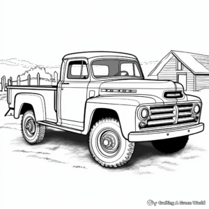 Old Dodge Pickup Truck Coloring Sheets 2