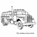 Old-fashioned Fire Pumper Truck Coloring Pages 3