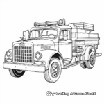 Old-fashioned Fire Pumper Truck Coloring Pages 4