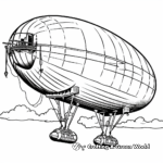 Old Fashioned Zeppelin Balloon Coloring Pages 2