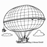 Old Fashioned Zeppelin Balloon Coloring Pages 3