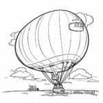 Old Fashioned Zeppelin Balloon Coloring Pages 4