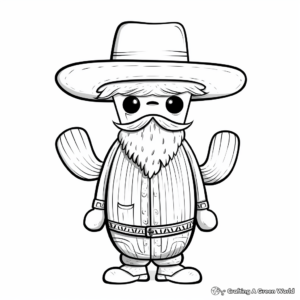 Old Man Cactus Coloring Pages for Nature Lovers 4