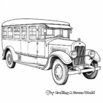 Old Vintage Bus Coloring Pages for Artists 2