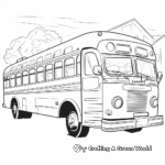 Old Vintage Bus Coloring Pages for Artists 4