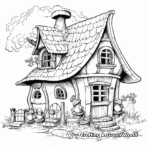 One-Page Giant Gnome House Coloring Sheet 3