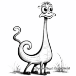 Opisthocoelicaudia Long Neck Dinosaur Coloring Pages for Kids 1