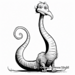 Opisthocoelicaudia Long Neck Dinosaur Coloring Pages for Kids 3