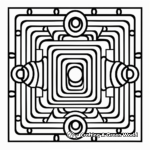 Optical Illusion Geometric Coloring Pages 2