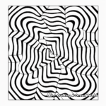 Optical Illusion Geometric Coloring Pages 4
