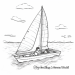 Optimist Dinghy Sailboat Coloring Pages for Learners 3