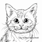 Orange Tabby Cat Posing for Portrait Coloring Pages 1