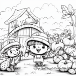 Orchard Garden Coloring Pages for Fruit Lovers 1