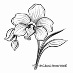 Orchid Flower Coloring Pages for Beginners 3