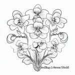 Orchid Romance Heart Coloring Pages 3