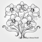 Orchid Romance Heart Coloring Pages 4