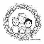 Ornament Wreath Coloring Pages for the Whole Family 4