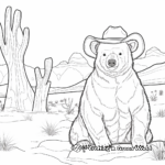 Outback Adventure Wombat Coloring Pages 1
