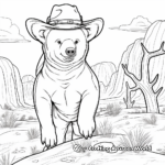 Outback Adventure Wombat Coloring Pages 4