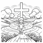 Outdoor Landscape Cross Coloring Sheets 3