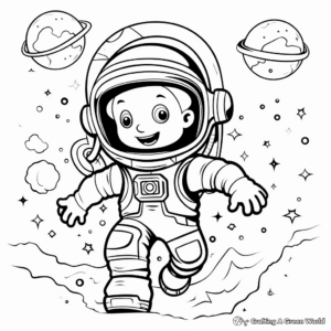 Outer Space Blank Coloring Sheets 1
