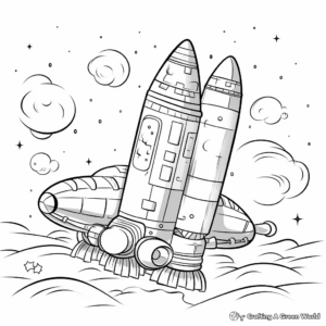Outer Space Blank Coloring Sheets 4