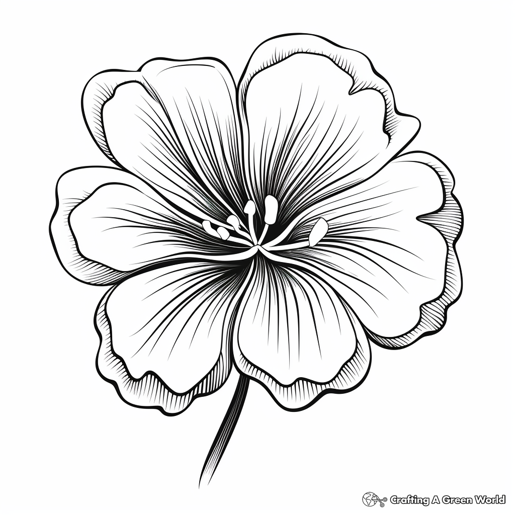 Outstanding Geranium Flower Coloring Pages 2