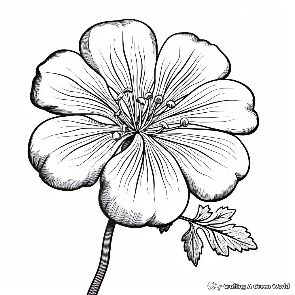 Outstanding Geranium Flower Coloring Pages 3