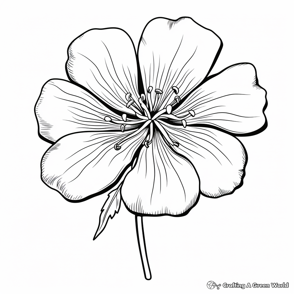 Outstanding Geranium Flower Coloring Pages 4