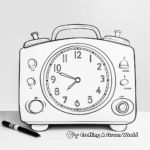 Oversized Countertop Alarm Clock Coloring Pages 1
