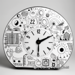 Oversized Countertop Alarm Clock Coloring Pages 3